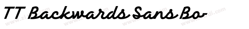 TT Backwards Sans Bo字体转换